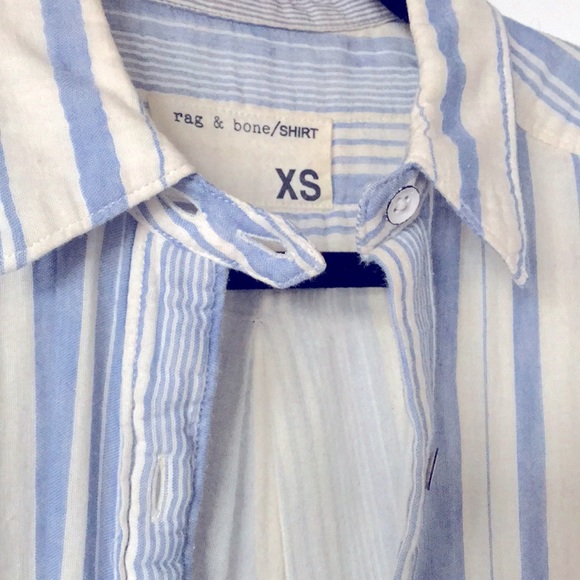 Rag & Bone Cropped Gauzey Button Down - Picture 4 of 11